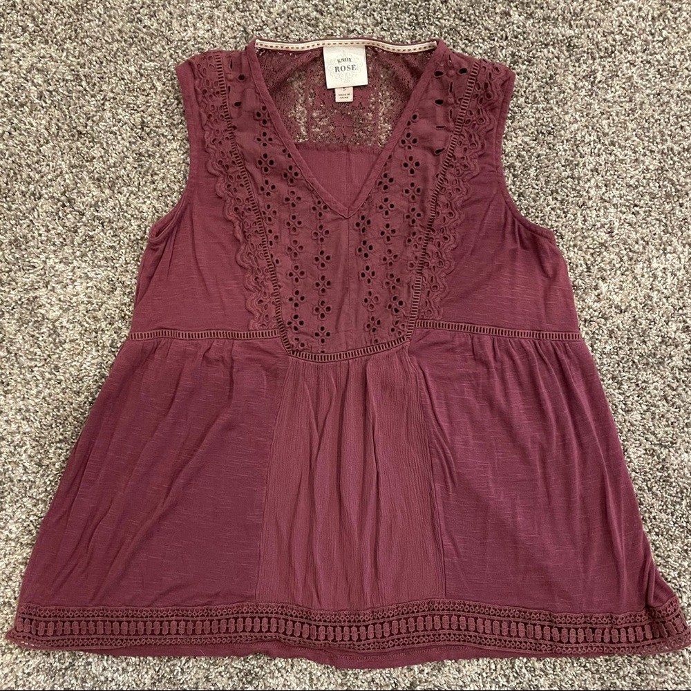 Like New! Mauve Boho Tank